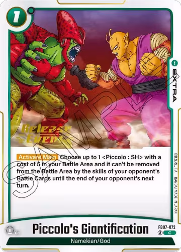 Piccolo's Giantification (FB07-072), Wish For Shenron Release Event Cards — DB Fusion card price