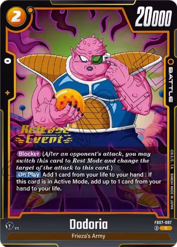 Dodoria (FB07-087), Wish For Shenron Release Event Cards — DB Fusion card price