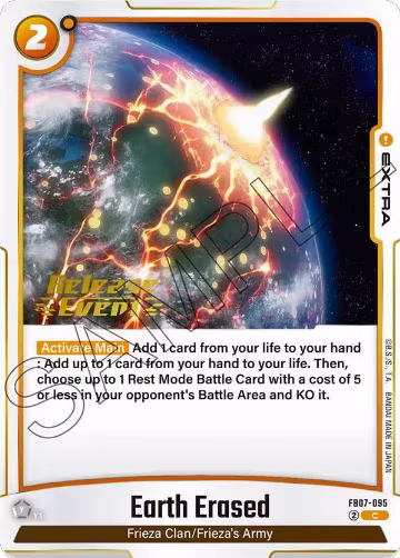 Earth Erased (FB07-095), Wish For Shenron Release Event Cards — DB Fusion card price