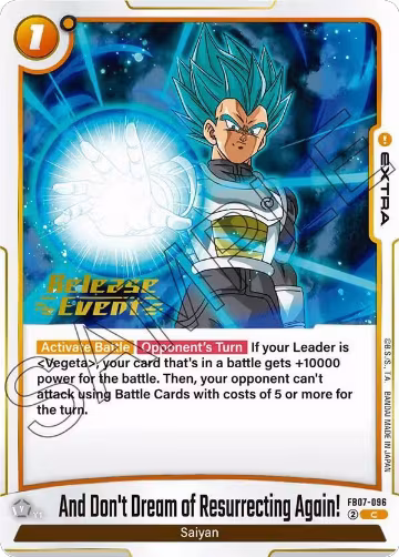 And Don't Dream of Resurrecting Again! (FB07-096), Wish For Shenron Release Event Cards — DB Fusion card price