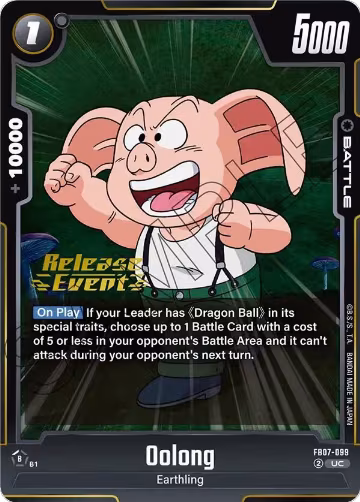 Oolong (FB07-099), Wish For Shenron Release Event Cards — DB Fusion card price