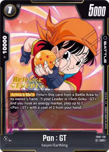 Pan : GT (FB07-110), Wish For Shenron Release Event Cards — DB Fusion card price
