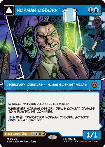 Norman Osborn (Borderless) (220), Marvel's Spider-Man — Magic card price