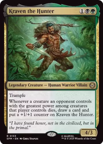 Kraven the Hunter (133), Marvel's Spider-Man — Magic card price