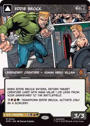 Eddie Brock (0224) (Borderless) (224), Marvel's Spider-Man — Magic card price