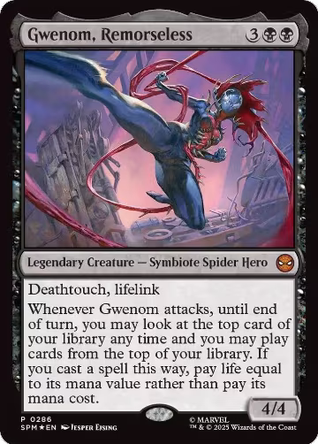 Gwenom, Remorseless (286), Unique and Miscellaneous Promos — Magic card price