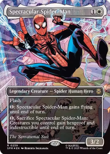 Spectacular Spider-Man (0239) (Borderless) (Textured Foil) (239), Marvel's Spider-Man — Magic card price