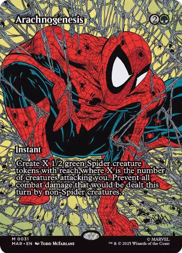 Arachnogenesis (Borderless) (31), Marvel Universe Eternal-Legal — Magic card price