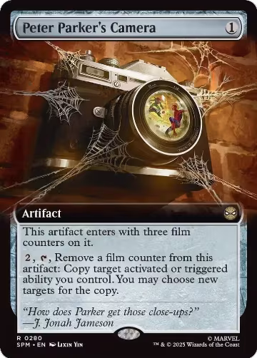 Peter Parker's Camera (Extended Art) (280), Marvel's Spider-Man — Magic card price