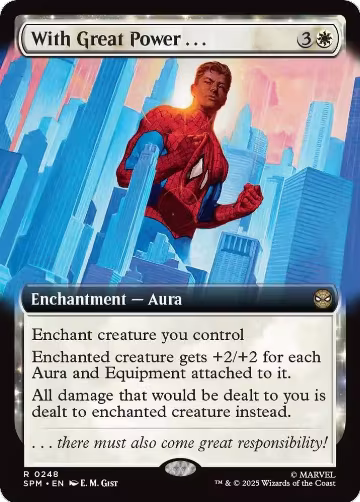 With Great Power... (Extended Art) (248), Marvel's Spider-Man — Magic card price