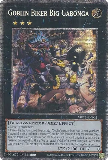 Goblin Biker Big Gabonga (MP25-EN002), 2025 Mega-Pack — Yu-Gi-Oh! card price