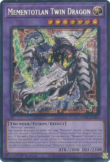 Mementotlan Twin Dragon (MP25-EN067), 2025 Mega-Pack — Yu-Gi-Oh! card price