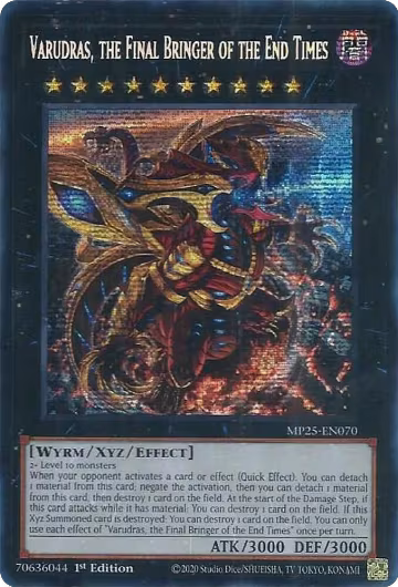 Varudras, the Final Bringer of the End Times (MP25-EN070), 2025 Mega-Pack — Yu-Gi-Oh! card price