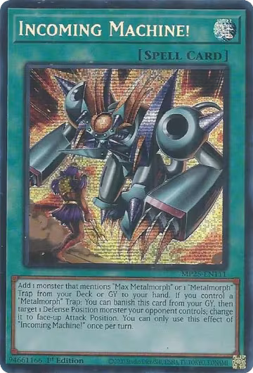Incoming Machine! (MP25-EN111), 2025 Mega-Pack — Yu-Gi-Oh! card price