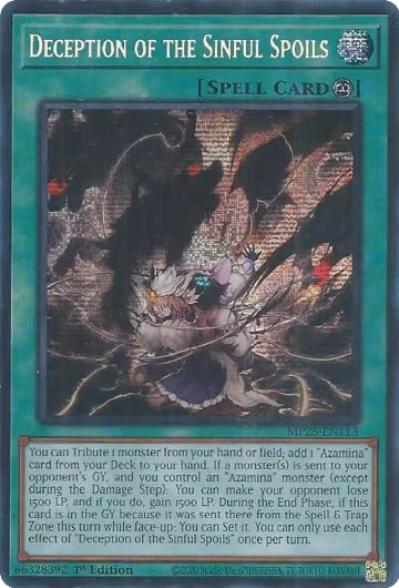 Deception of the Sinful Spoils (MP25-EN113), 2025 Mega-Pack — Yu-Gi-Oh! card price