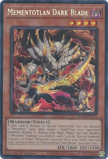 Mementotlan Dark Blade (MP25-EN145), 2025 Mega-Pack — Yu-Gi-Oh! card price
