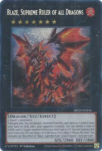 Blaze, Supreme Ruler of all Dragons (MP25-EN146), 2025 Mega-Pack — Yu-Gi-Oh! card price