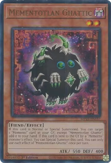 Mementotlan Ghattic (MP25-EN157), 2025 Mega-Pack — Yu-Gi-Oh! card price
