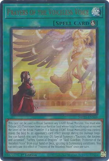 Prayers of the Voiceless Voice (MP25-EN169), 2025 Mega-Pack — Yu-Gi-Oh! card price