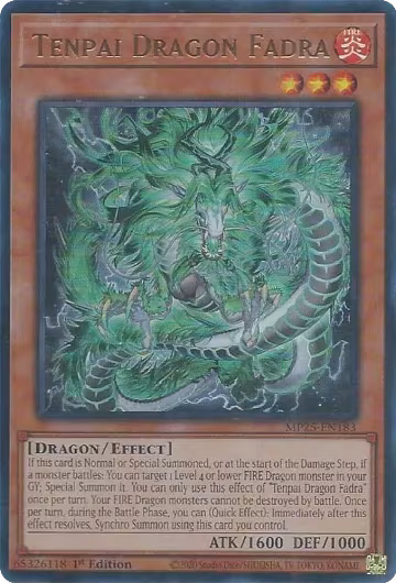 Tenpai Dragon Fadra (MP25-EN183), 2025 Mega-Pack — Yu-Gi-Oh! card price