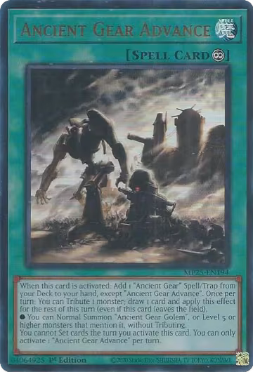 Ancient Gear Advance (MP25-EN194), 2025 Mega-Pack — Yu-Gi-Oh! card price