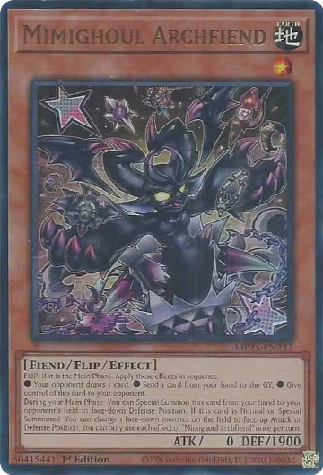 Mimighoul Archfiend (MP25-EN237), 2025 Mega-Pack — Yu-Gi-Oh! card price