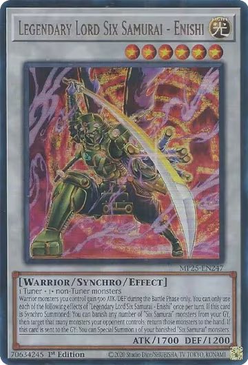 Legendary Lord Six Samurai - Enishi (MP25-EN247), 2025 Mega-Pack — Yu-Gi-Oh! card price
