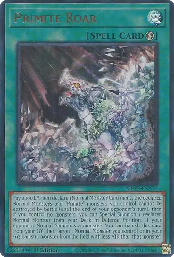 Primite Roar (MP25-EN252), 2025 Mega-Pack — Yu-Gi-Oh! card price