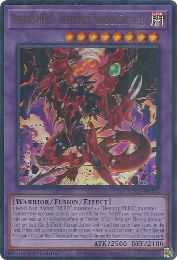 Destiny HERO - Destroyer Phoenix Enforcer (MP25-EN273), 2025 Mega-Pack — Yu-Gi-Oh! card price