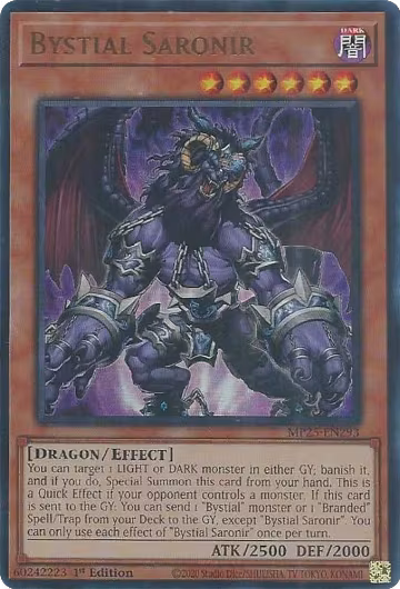 Bystial Saronir (MP25-EN293), 2025 Mega-Pack — Yu-Gi-Oh! card price