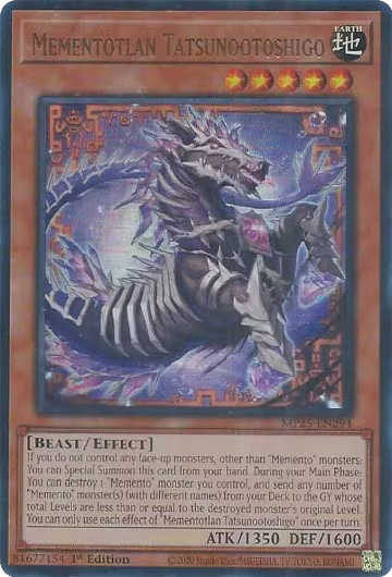 Mementotlan Tatsunootoshigo (MP25-EN294), 2025 Mega-Pack — Yu-Gi-Oh! card price