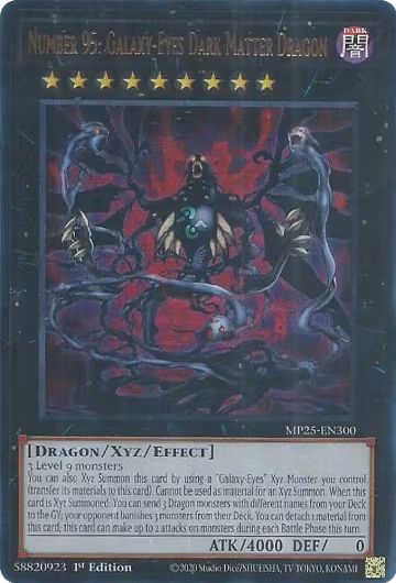 Number 95: Galaxy-Eyes Dark Matter Dragon (MP25-EN300), 2025 Mega-Pack — Yu-Gi-Oh! card price