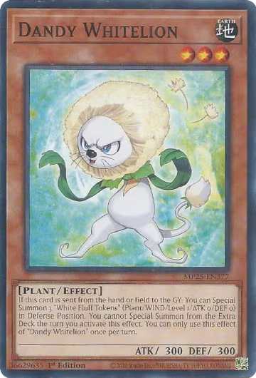 Dandy Whitelion (MP25-EN377), 2025 Mega-Pack — Yu-Gi-Oh! card price