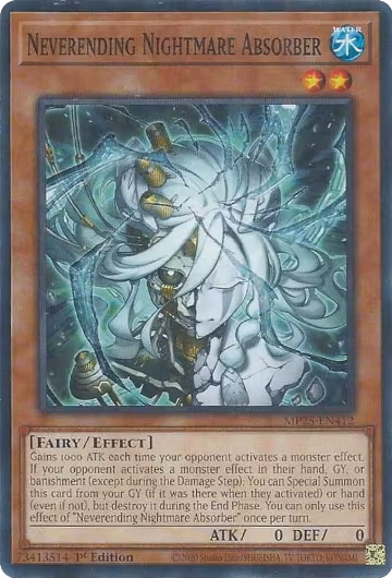 Neverending Nightmare Absorber (MP25-EN412), 2025 Mega-Pack — Yu-Gi-Oh! card price