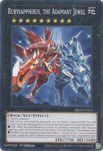 Rubysapphirus, the Adamant Jewel (MP25-EN414), 2025 Mega-Pack — Yu-Gi-Oh! card price