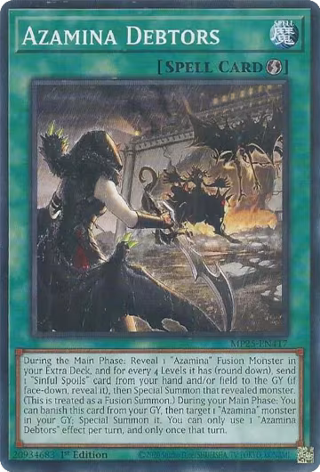 Azamina Debtors (MP25-EN417), 2025 Mega-Pack — Yu-Gi-Oh! card price