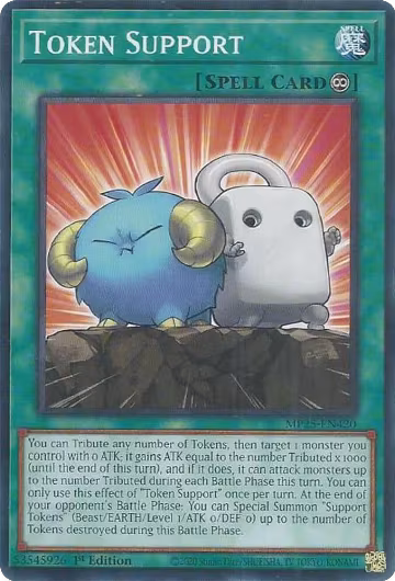 Token Support (MP25-EN420), 2025 Mega-Pack — Yu-Gi-Oh! card price