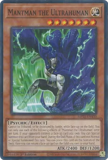 Mantman the Ultrahuman (MP25-EN430), 2025 Mega-Pack — Yu-Gi-Oh! card price
