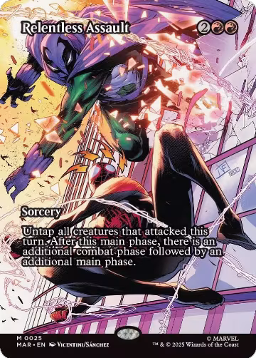 Relentless Assault (Borderless) (25), Marvel Universe Eternal-Legal — Magic card price