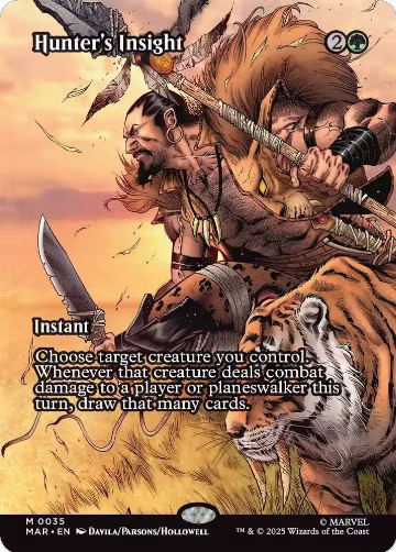 Hunter's Insight (Borderless) (35), Marvel Universe Eternal-Legal — Magic card price