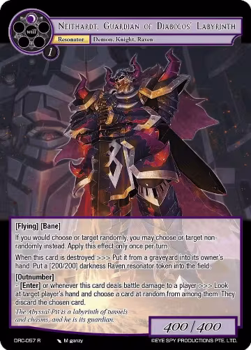 Neithardt, Guardian of Diabolos' Labyrinth (DRC-057 R), Descent into the Raven's Catacombs — Force of Will card price