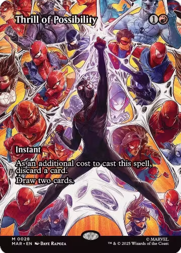 Thrill of Possibility (Borderless) (28), Marvel Universe Eternal-Legal — Magic card price