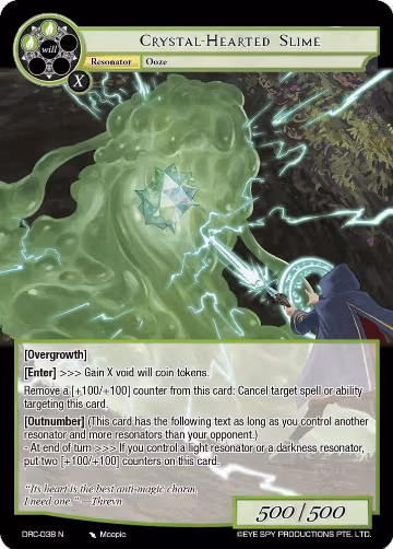 Crystal-Hearted Slime (DRC-038 N), Descent into the Raven's Catacombs — Force of Will card price