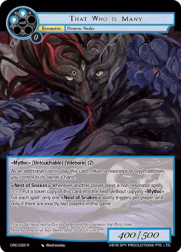 That Who is Many (DRC-033 R), Descent into the Raven's Catacombs — Force of Will card price