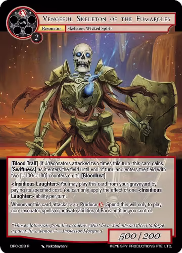 Vengeful Skeleton of the Fumaroles (DRC-023 R), Descent into the Raven's Catacombs — Force of Will card price