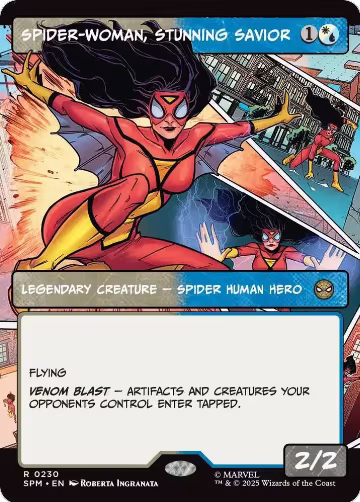 Spider-Woman, Stunning Savior (Borderless) (230), Marvel's Spider-Man — Magic card price