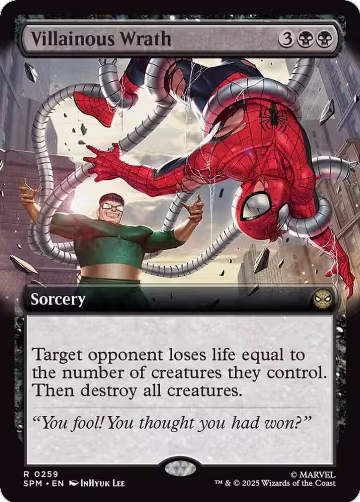 Villainous Wrath (Extended Art) (259), Marvel's Spider-Man — Magic card price