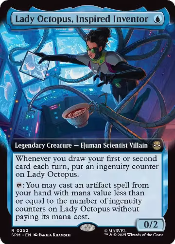 Lady Octopus, Inspired Inventor (Extended Art) (252), Marvel's Spider-Man — Magic card price