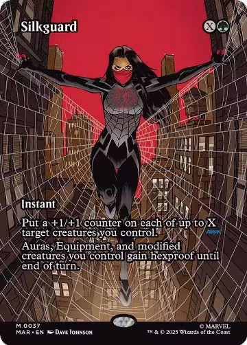 Silkguard (Borderless) (37), Marvel Universe Eternal-Legal — Magic card price