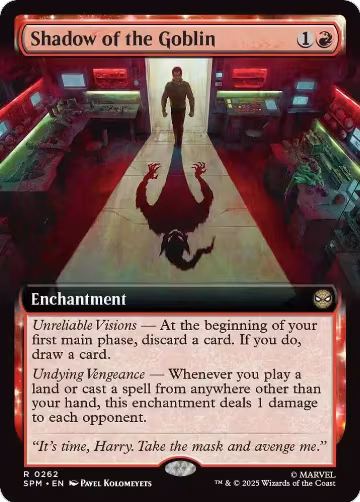 Shadow of the Goblin (Extended Art) (262), Marvel's Spider-Man — Magic card price